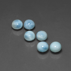 Achetez naturel ct Bleu Larimar gems, Coupe roude, En provenance République Dominicaine chez GemSelect. En stock, livraison internationale!