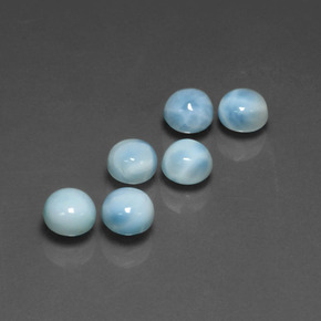 Achetez naturel ct Bleu Larimar gems, Coupe roude, En provenance République Dominicaine chez GemSelect. En stock, livraison internationale!