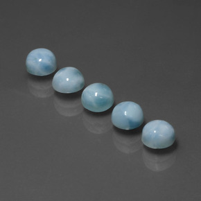 Achetez naturel ct Bleu Larimar gems, Coupe roude, En provenance République Dominicaine chez GemSelect. En stock, livraison internationale!