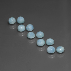 Achetez naturel ct Bleu Larimar gems, Coupe roude, En provenance République Dominicaine chez GemSelect. En stock, livraison internationale!