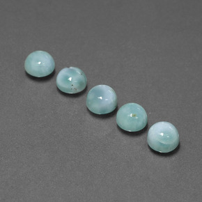 Achetez naturel ct Bleu Larimar gems, Coupe roude, En provenance République Dominicaine chez GemSelect. En stock, livraison internationale!