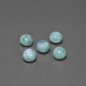 Achetez naturel ct Bleu Larimar gems, Coupe roude, En provenance République Dominicaine chez GemSelect. En stock, livraison internationale!
