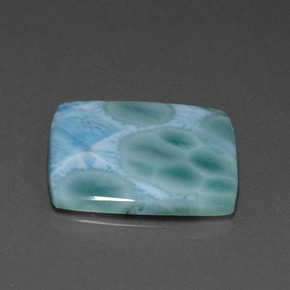 Larimar Vert bleu naturelle Carré, 13.07 ct, Opaque