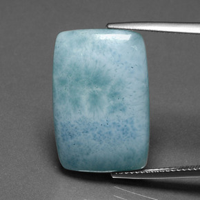 Larimar Bleu ciel léger naturelle Coupe coussin, 13.34 ct, Opaque