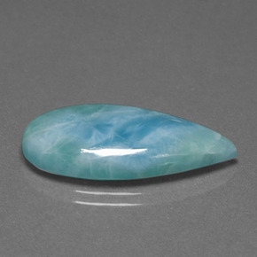 Larimar Bleu vert naturelle En forme de poire, 12.12 ct, Opaque