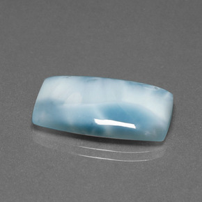 Larimar Vert bleu naturelle Coupe coussin, 11.31 ct, Opaque