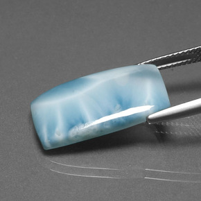 Larimar Vert bleu naturelle Coupe coussin, 11.31 ct, Opaque