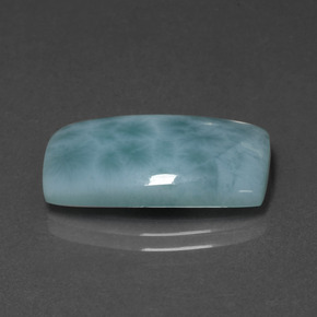 Larimar bleue naturelle coupe coussin, 10,90 ct, opaque