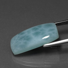 Larimar bleue naturelle coupe coussin, 10,90 ct, opaque