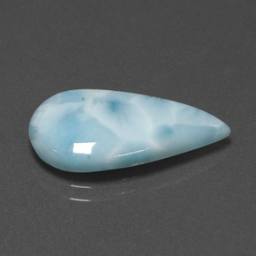 Larimar Vert bleu naturelle En forme de poire, 6.81 ct, Opaque