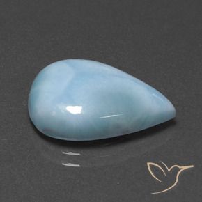 Larimar Bleu bébé naturelle En forme de poire, 7.72 ct, Opaque