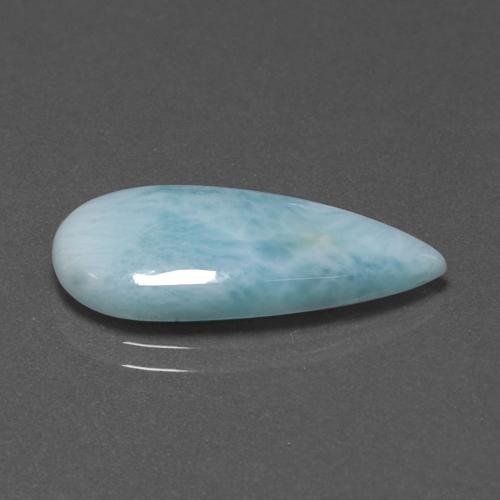 Larimar bleue naturelle en forme de poire, 7,10 ct, opaque