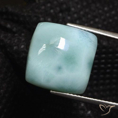 11.20ct Naturel Bleu verdâtre léger Larimar, Carré, Opaque