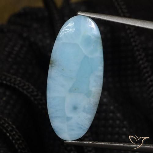 8.26ct Naturel Bleu aquatique Larimar, ovale, Opaque