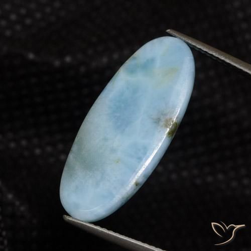 Larimar Bleu aquatique naturelle ovale, 8.26 ct, Opaque