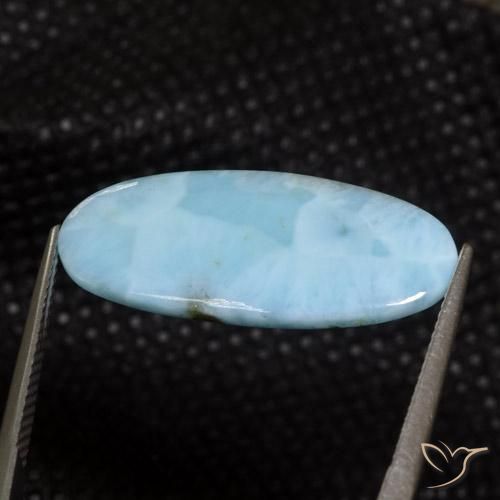 Larimar Bleu aquatique naturelle ovale, 8.26 ct, Opaque