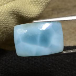 Larimar Bleu aquatique naturelle Coupe coussin, 13.53 ct, Opaque