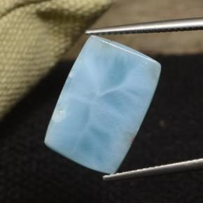 Larimar Bleu aquatique naturelle Coupe coussin, 13.53 ct, Opaque