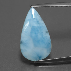 Larimar Vert bleu naturelle En forme de poire, 5.60 ct, Opaque