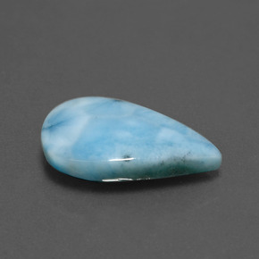 Larimar Vert bleu naturelle En forme de poire, 5.60 ct, Opaque