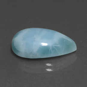 Larimar Vert bleu naturelle En forme de poire, 6.87 ct, Opaque