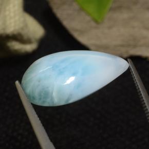 Larimar Vert bleu naturelle En forme de poire, 12.20 ct, Opaque