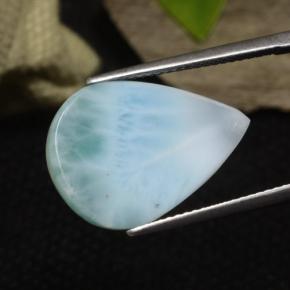Larimar Vert bleu naturelle En forme de poire, 12.20 ct, Opaque
