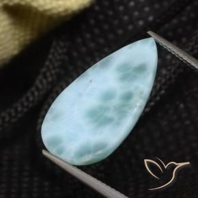 Larimar Vert bleu clair naturelle En forme de poire, 8.74 ct, Opaque