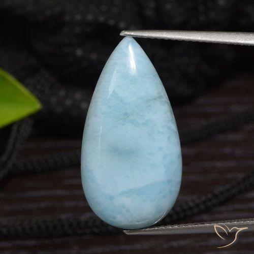 9.34ct Naturel Bleu clair Larimar, En forme de poire, Opaque