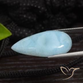 Larimar Bleu clair naturelle En forme de poire, 9.34 ct, Opaque