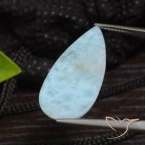 Larimar Bleu clair naturelle En forme de poire, 9.34 ct, Opaque