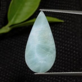 Larimar bleue naturelle en forme de poire, 7,68 ct, opaque