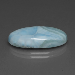 Larimar Vert bleu naturelle Coupe ovale, 8.33 ct, Opaque