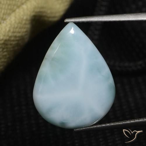 9.04ct Naturel Bleu clair Larimar, En forme de poire, Opaque