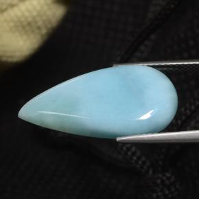 Larimar bleue naturelle en forme de poire, 8,87 ct, opaque
