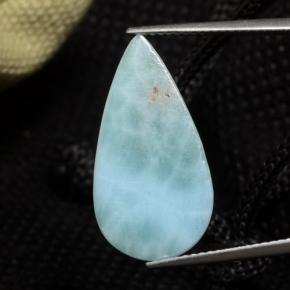 Larimar bleue naturelle en forme de poire, 8,87 ct, opaque