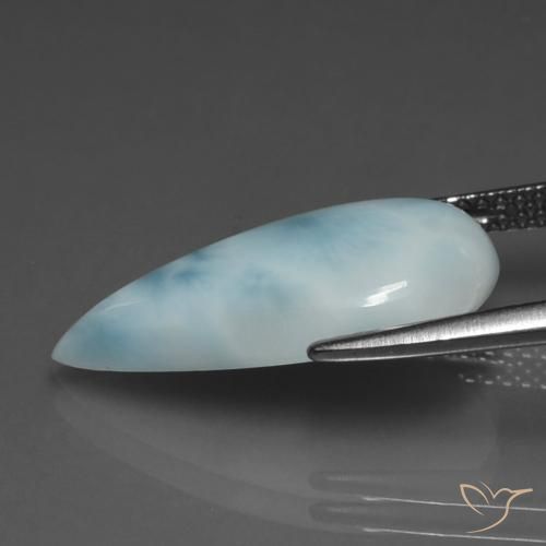 Larimar Bleu bébé naturelle En forme de poire, 5.92 ct, Opaque
