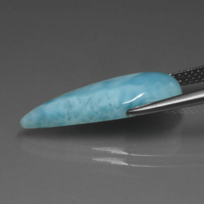 Larimar Vert bleu naturelle En forme de poire, 5.56 ct, Opaque