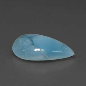 Larimar bleue naturelle en forme de poire, 4,39 ct, opaque
