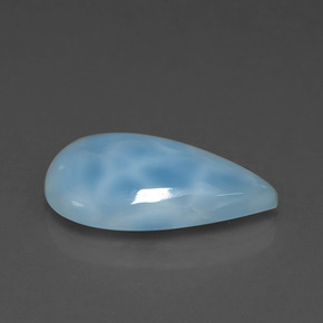 Larimar bleue naturelle en forme de poire, 4,20 ct, opaque