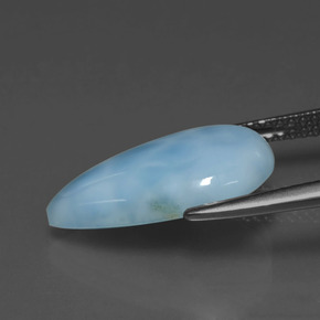 Larimar bleue naturelle en forme de poire, 4,20 ct, opaque