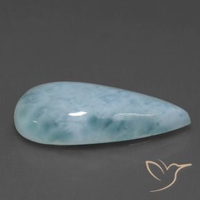 Larimar Bleu bébé naturelle En forme de poire, 5.66 ct, Opaque