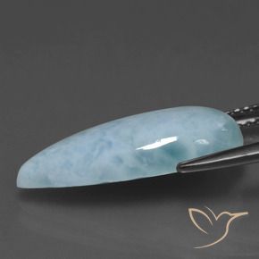 Larimar Bleu bébé naturelle En forme de poire, 5.66 ct, Opaque