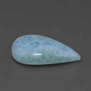 Larimar bleue naturelle en forme de poire, 4,72 ct, opaque