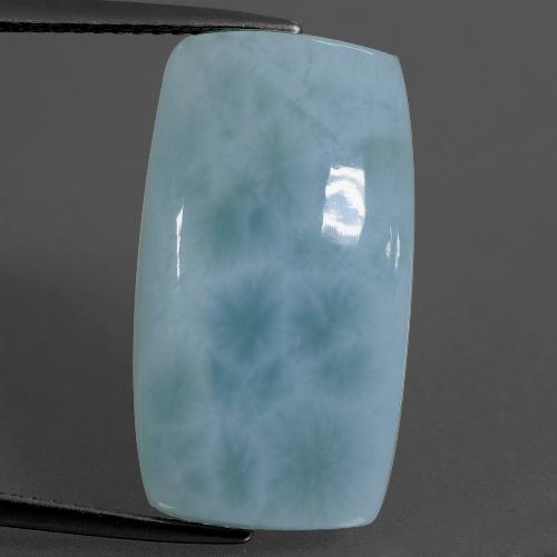 Larimar bleue naturelle coupe coussin, 10,90 ct, opaque