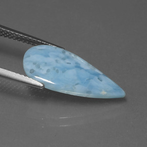 Larimar Bleu naturelle En forme de poire, 3.02 ct, Opaque