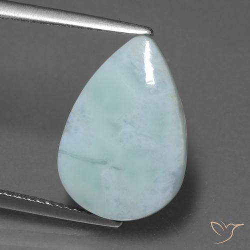 5.33ct Naturel Bleu ciel léger Larimar, En forme de poire, Opaque