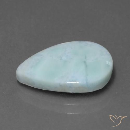 Larimar Bleu ciel léger naturelle En forme de poire, 5.33 ct, Opaque