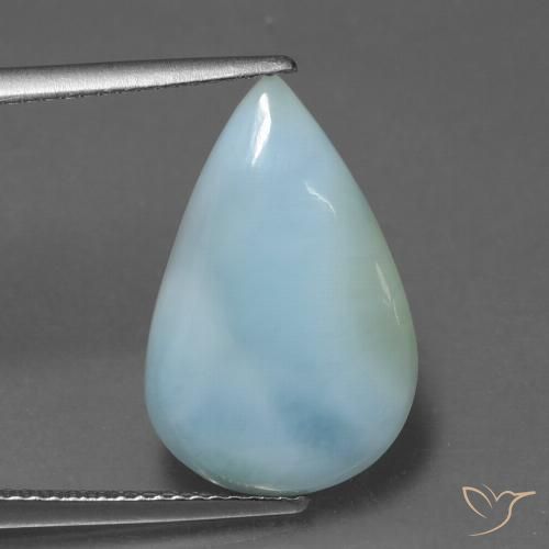 4.79ct Naturel Bleu bébé Larimar, En forme de poire, Opaque