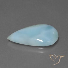 Larimar Bleu bébé naturelle En forme de poire, 4.79 ct, Opaque